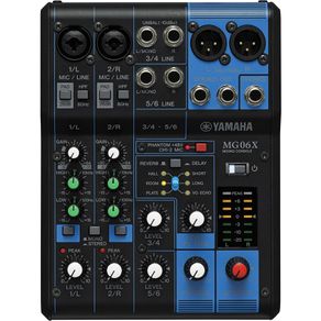 Mesa de Som 6 Canais e EFX MG06X - Yamaha