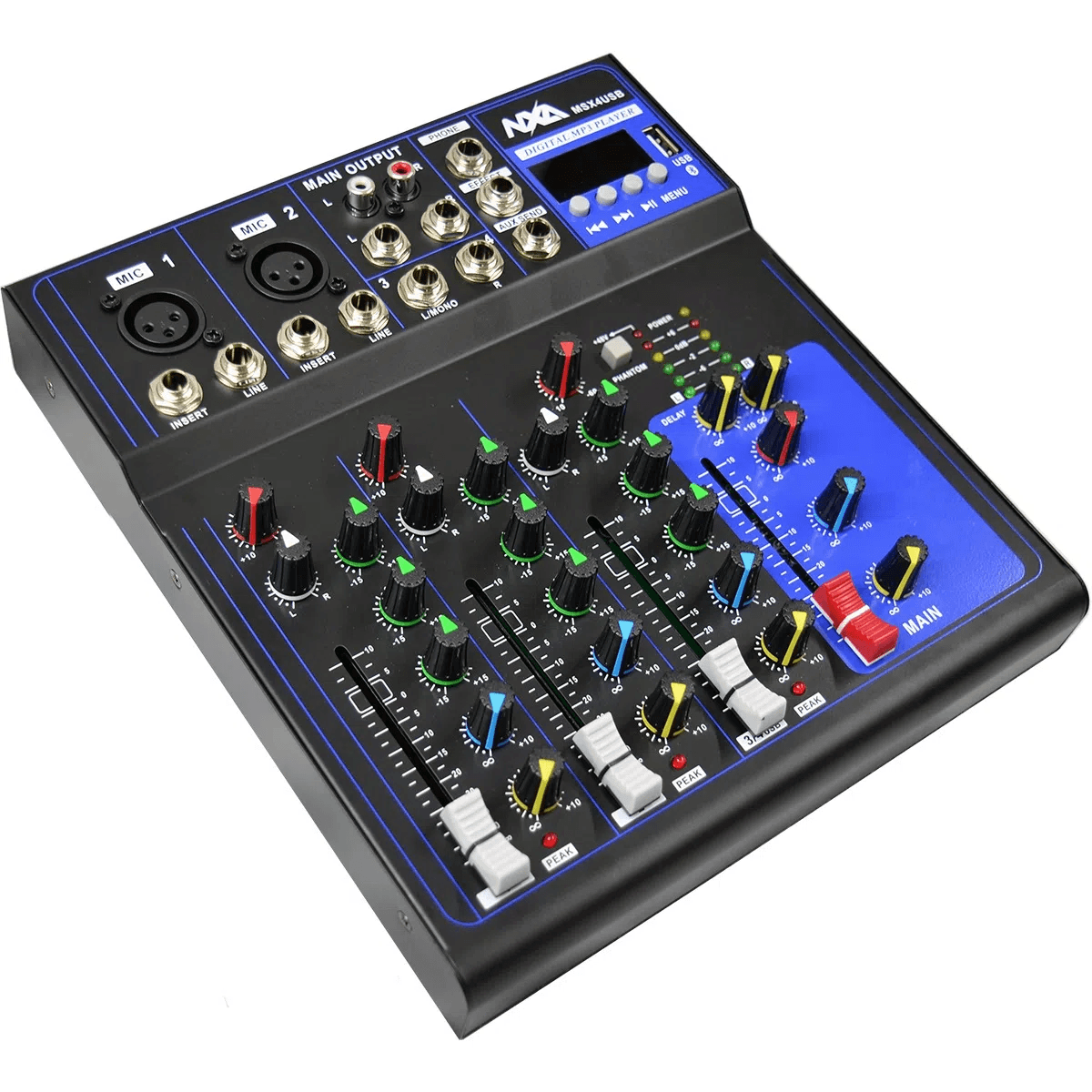 Mesa-de-Som-4-Canais-Com-Bluetooth-EFX-e-USB-MSX-4-USB----NXA-2 Mesa-de-Som-4-Canais-Com-Bluetooth-EFX-e-USB-MSX-4-USB----NXA-2