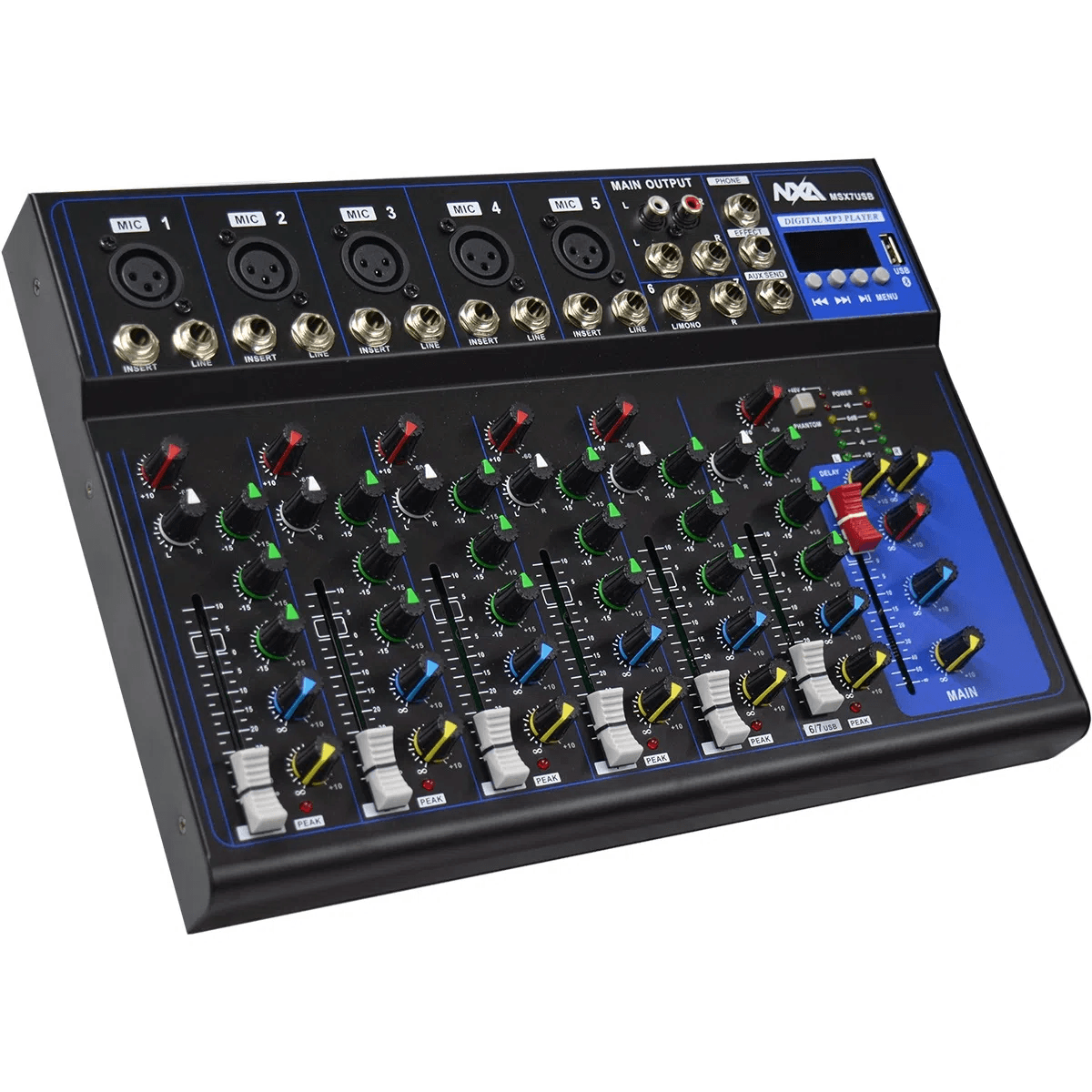 Mesa-de-Som-7-Canais-Com-Bluetooth-EFX-e-USB-MSX-7-USB----NXA-2 Mesa-de-Som-7-Canais-Com-Bluetooth-EFX-e-USB-MSX-7-USB----NXA-2