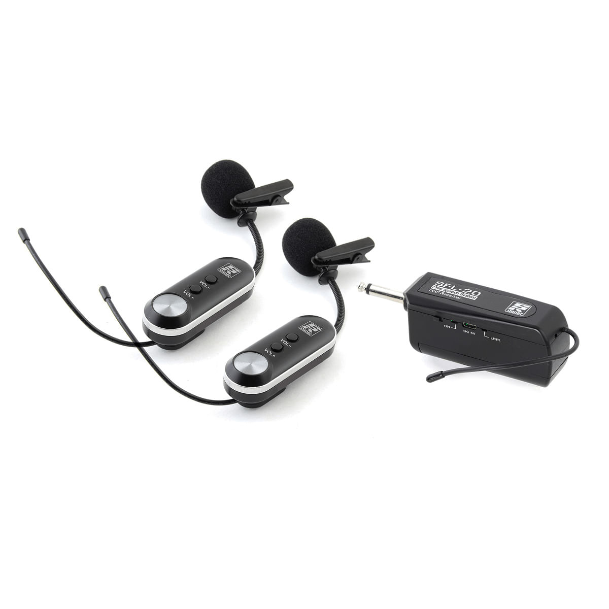 Microfone-Sem-Fio-Duplo-de-Lapela-SFL-20----Staner Microfone-Sem-Fio-Duplo-de-Lapela-SFL-20----Staner