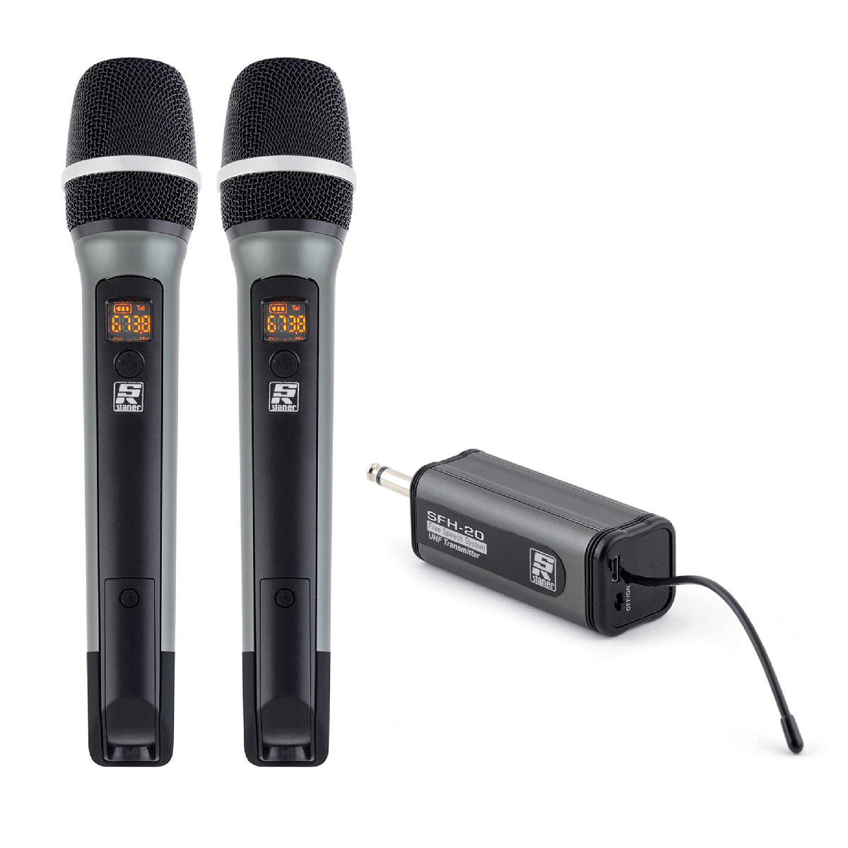 Microfone-Sem-Fio-Duplo-de-Mao-SFH-20----Staner Microfone-Sem-Fio-Duplo-de-Mao-SFH-20----Staner