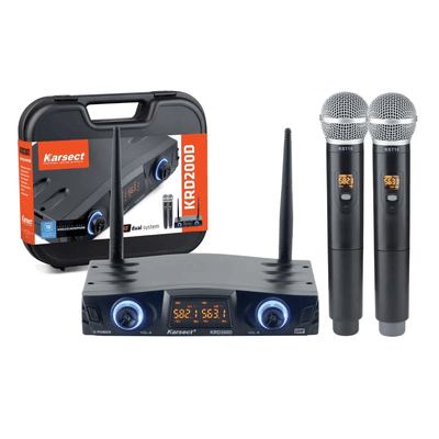 Microfone-Sem-Fio-Duplo-Multi-Frequencias-UHF-KRD-200DM---Karsect