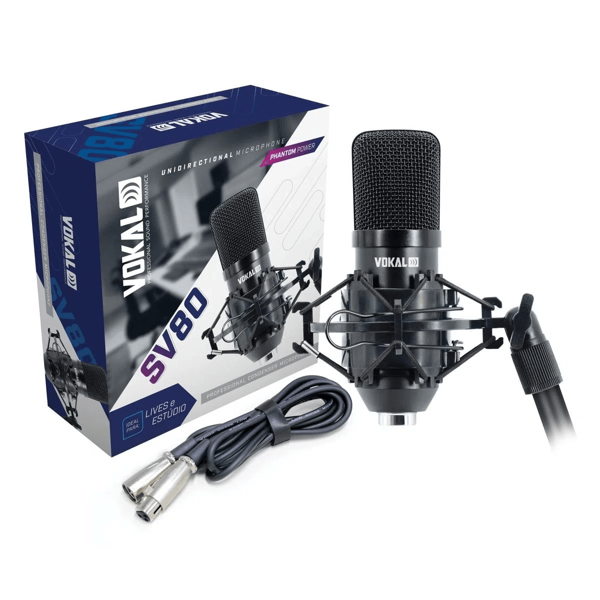 Microfone-Para-Estudio-SV-80X---Vokal Microfone-Para-Estudio-SV-80X---Vokal