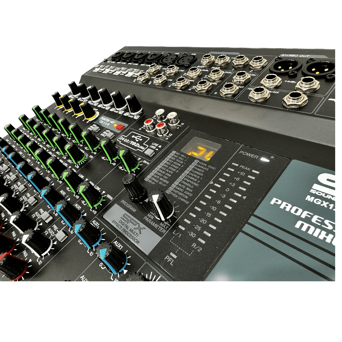 Mesa-de-Som-12-Canais-Com-Bluetooth-EFX-e-USB-MGX-12-USB---Soundcast-4 Mesa-de-Som-12-Canais-Com-Bluetooth-EFX-e-USB-MGX-12-USB---Soundcast-4