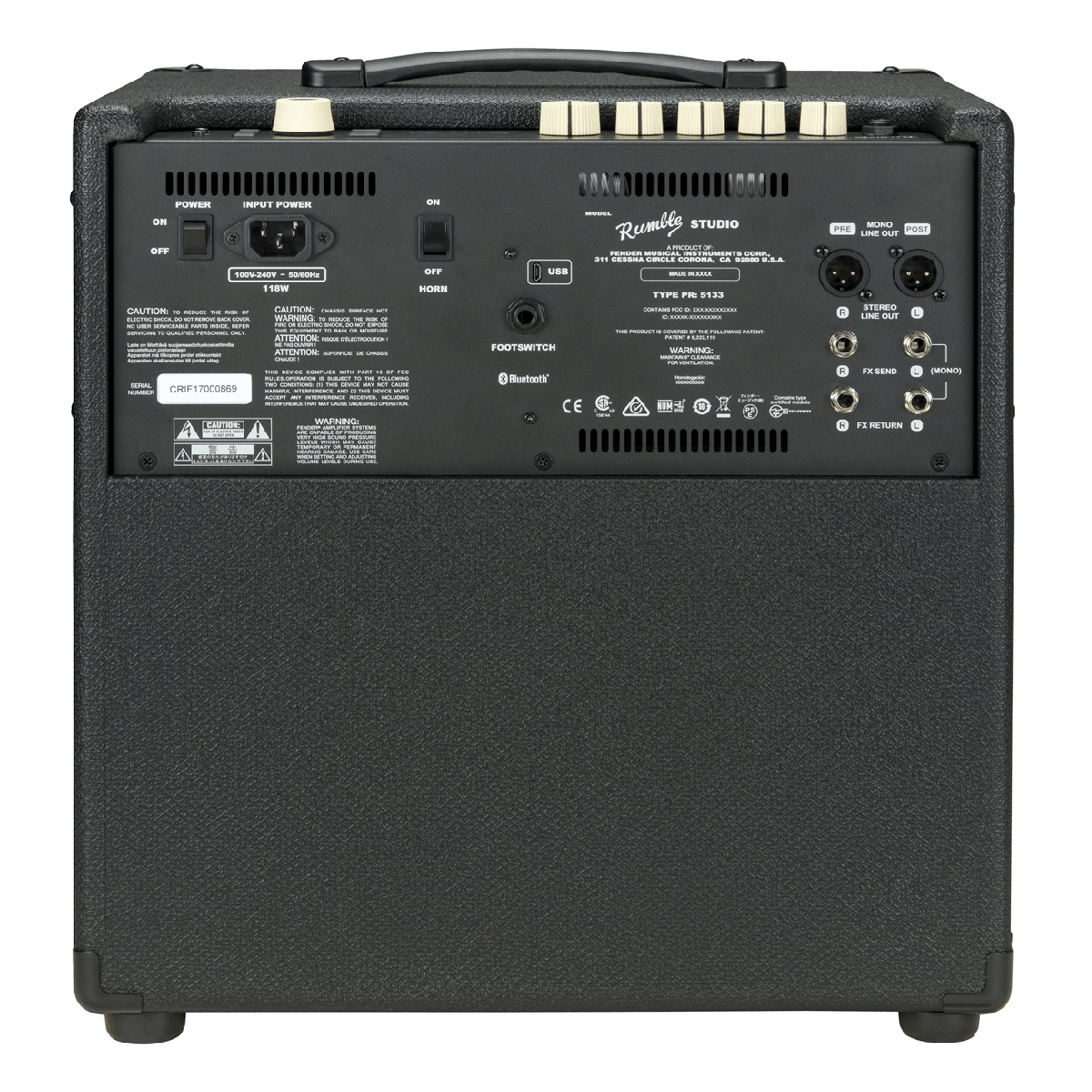 Combo Fender Amplificador de Contrabaixo Rumble 15 V3