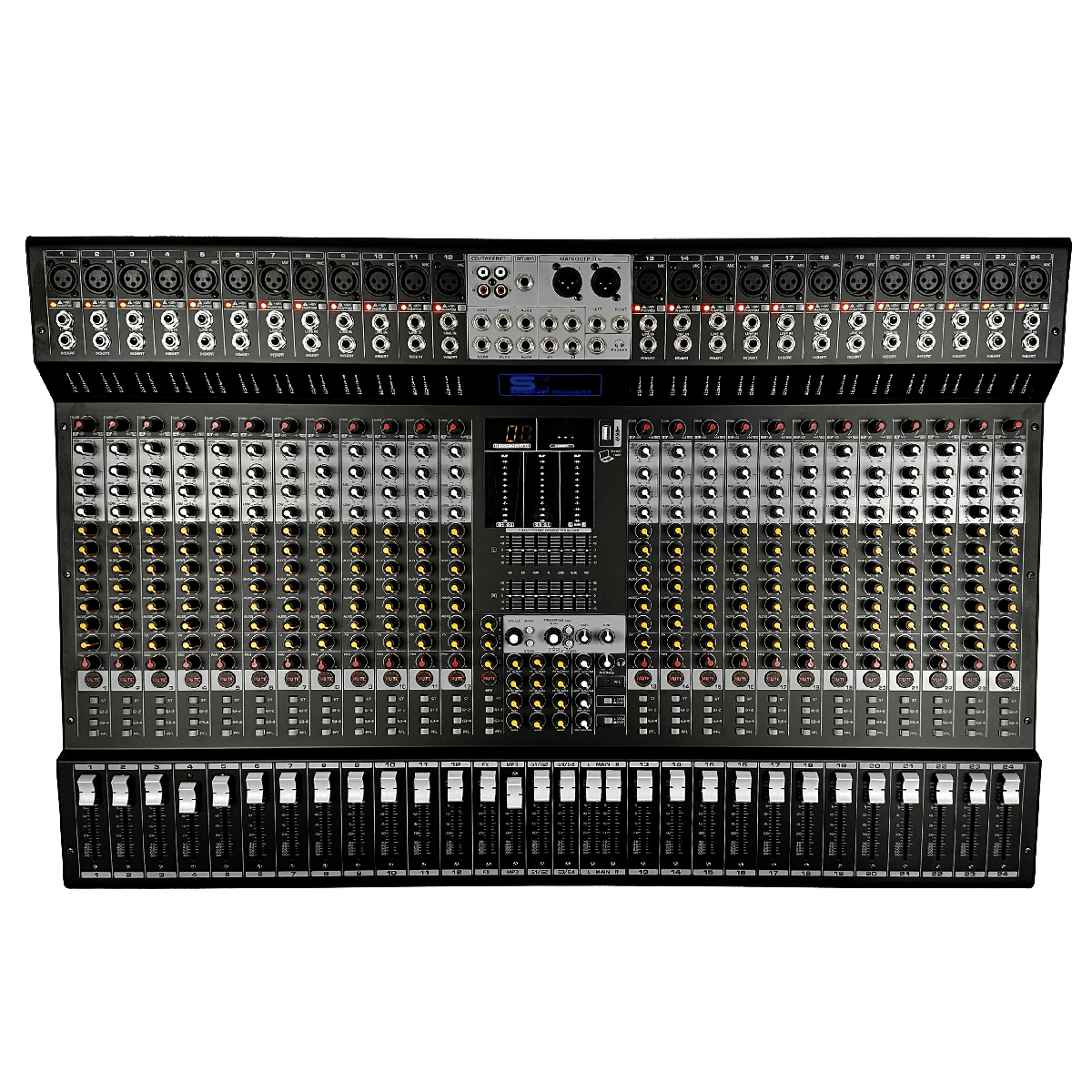 Mesa-De-Som-24-Canais-6-Auxiliares-Com-BT-EFX-E-USB-MGX-2446-USB---Soundcast Mesa-De-Som-24-Canais-6-Auxiliares-Com-BT-EFX-E-USB-MGX-2446-USB---Soundcast