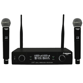 Microfone-Sem-Fio-Duplo-de-Mao-UHF-SD-38-MM---Soundrix Microfone-Sem-Fio-Duplo-de-Mao-UHF-SD-38-MM---Soundrix