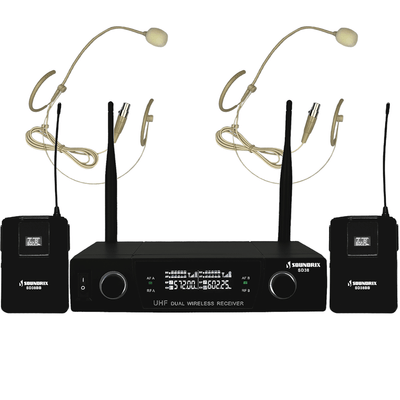 Microfone-Sem-Fio-Duplo-de-Cabeca-UHF-SD-38BB---Soundrix