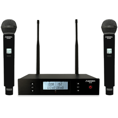 Microfone-Sem-Fio-Duplo-de-Mao-UHF-SD-48-MM---Soundrix
