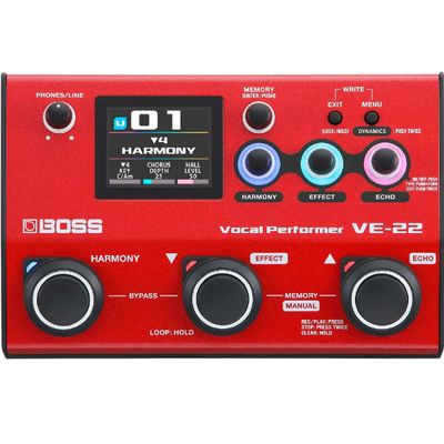 Pedal-Processador-Multi-Efeitos-VE22-Vocal-Performer---Boss